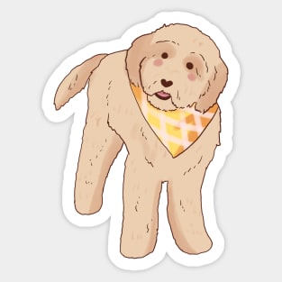 Cute Golden Doodle illustration Sticker